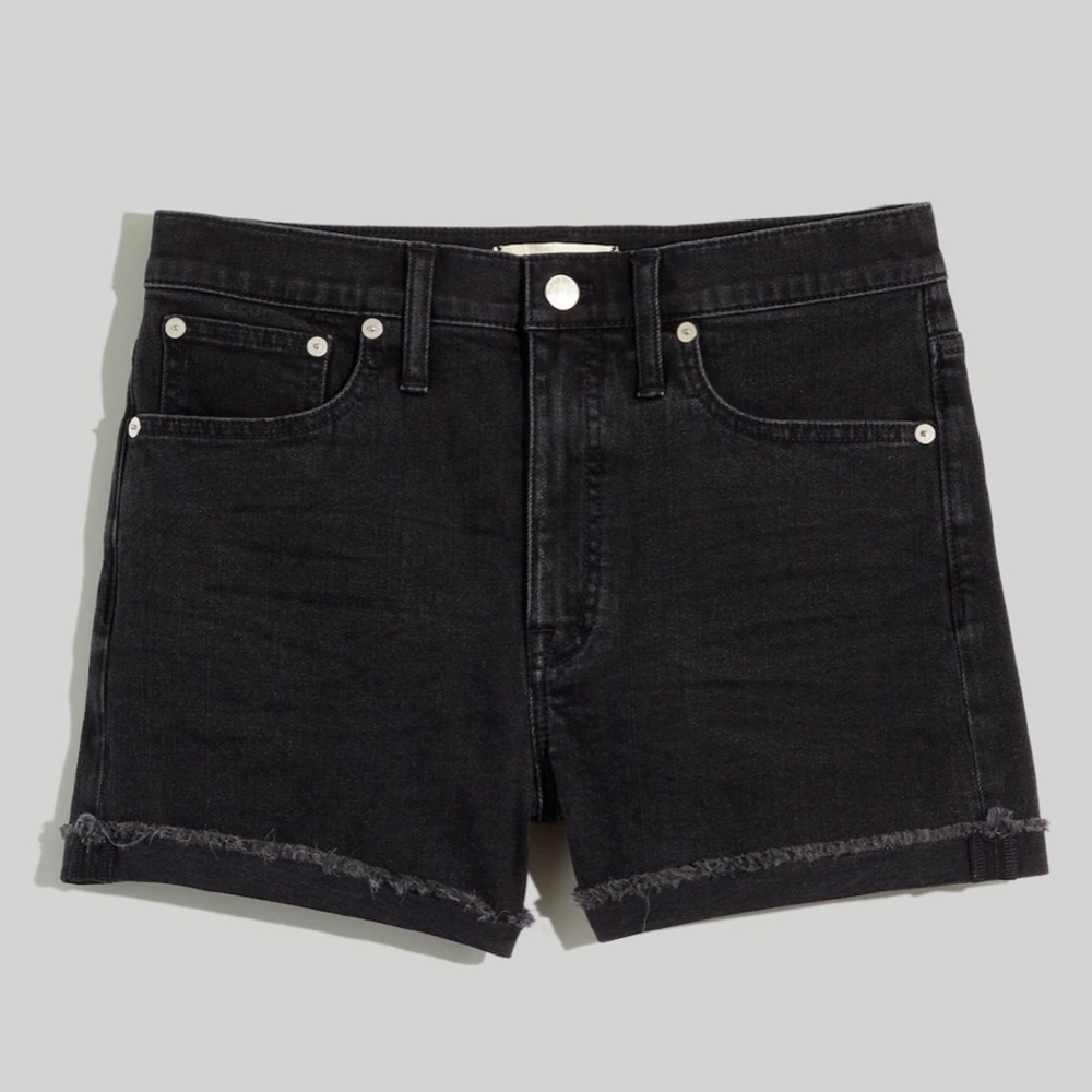 Madewell High-Rise Denim Shorts in Lunar Wash